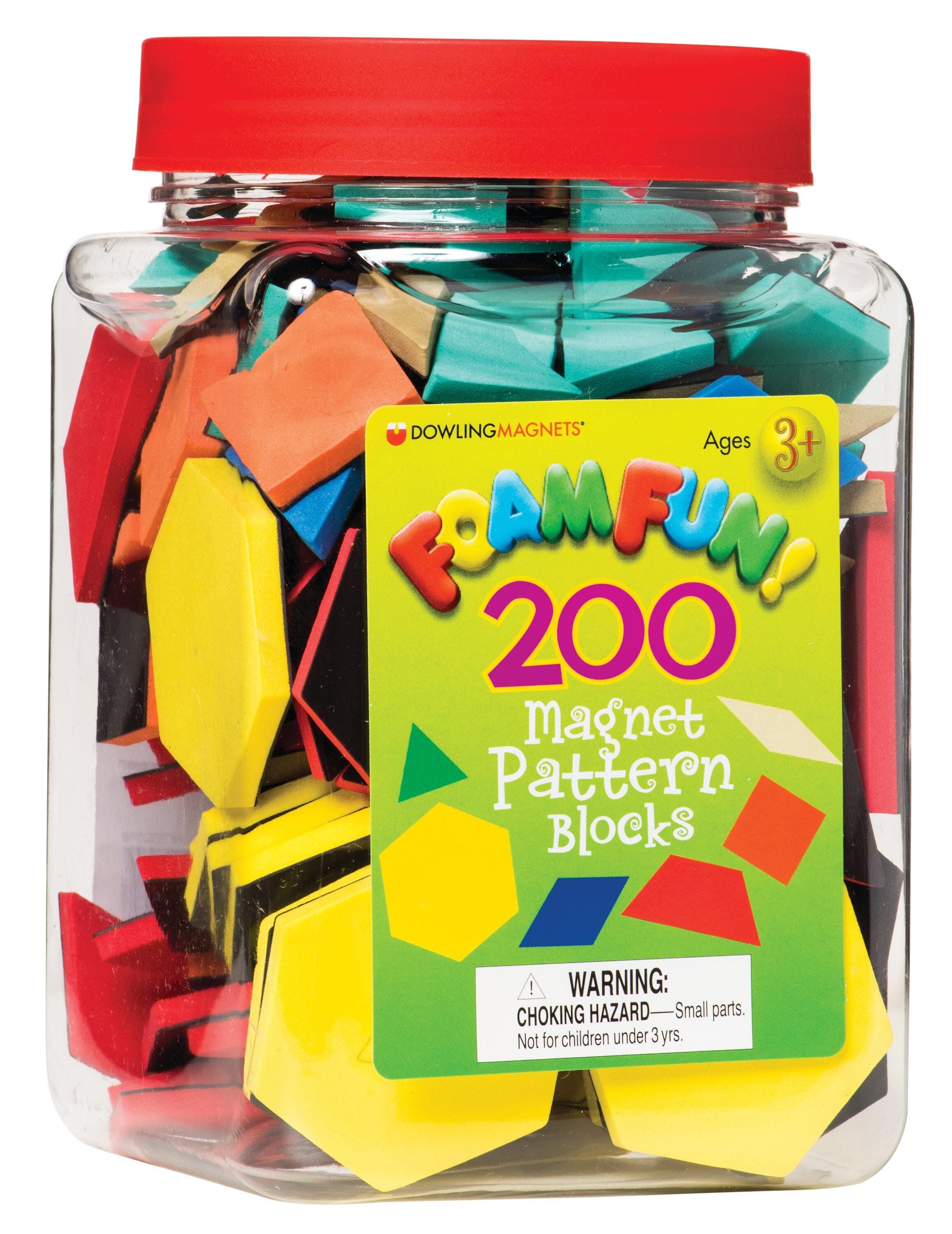 Dowling Magnets Pattern Block Set, 200 Pieces 082156